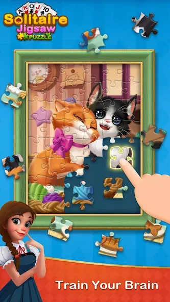 Solitaire Jigsaw Puzzle (Солитер Пазл)  [МОД Mega Pack] Screenshot 1