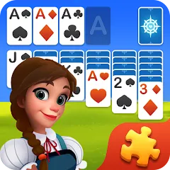 Скачать взлом Solitaire Jigsaw Puzzle (Солитер Пазл)  [МОД Mega Pack] - полная версия apk на Андроид