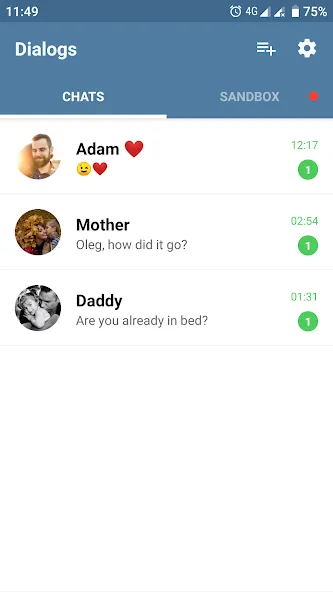 Fake Chat Messenger — TeleFake  [МОД Бесконечные монеты] Screenshot 1