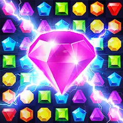 Скачать взломанную Jewels Planet - Match 3 Puzzle  [МОД Mega Pack] - последняя версия apk на Андроид