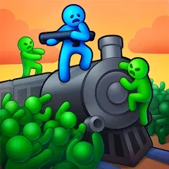 Взломанная Train Defense: Zombie Game (Трейн Дефенс)  [МОД Много монет] - последняя версия apk на Андроид